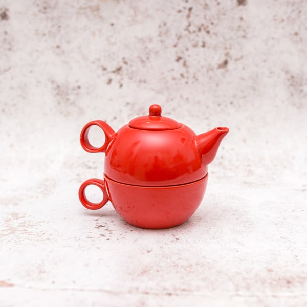 Red Pannage pot - teapot